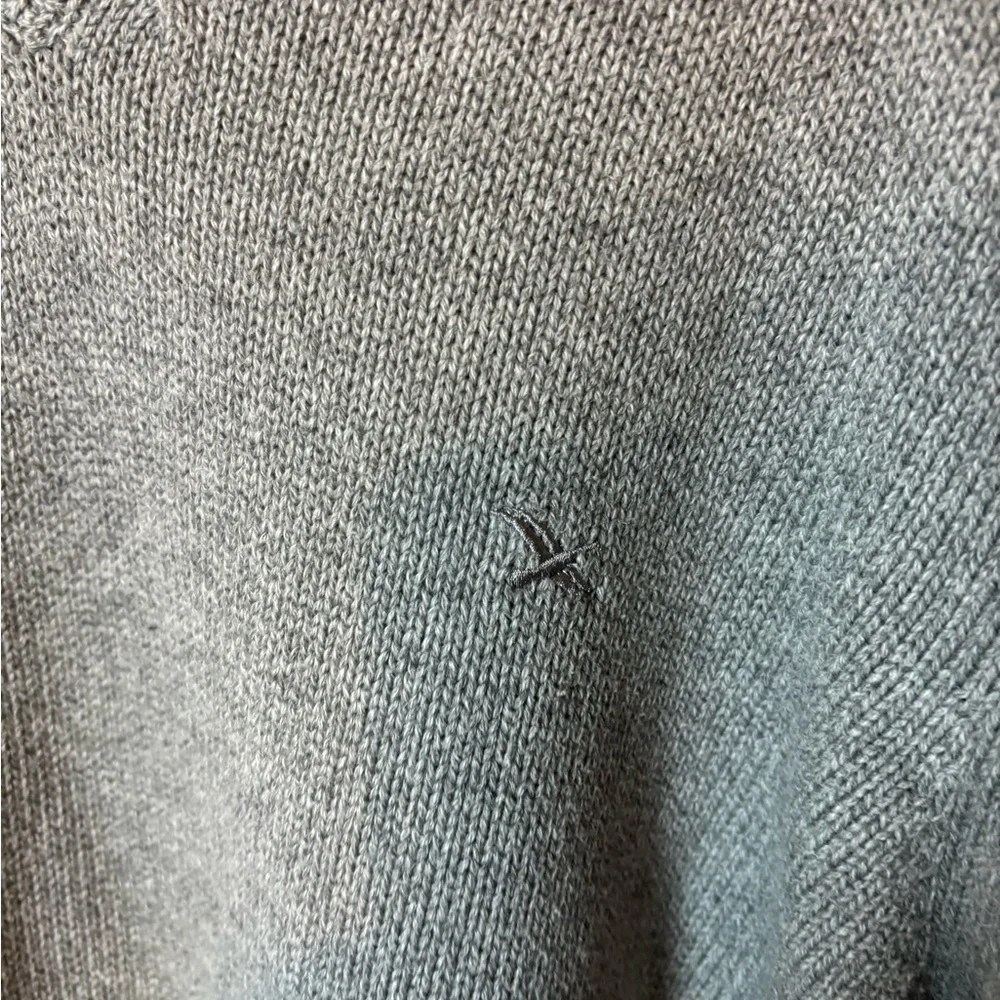 Eddie Bauer Men's V-Neck Gray Sweater Cotton